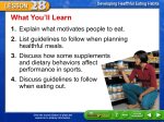 Lesson 28-Heathful Eating Habits