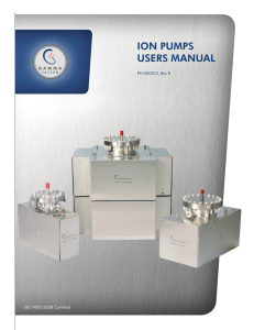 ION PUMPS USERS MANUAL