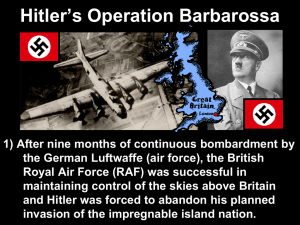 Hitler`s Operation Barbarossa - Mr. Longacre`s US History Website