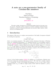 A note on a one-parameter family of Catalan