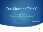Can Machine Think? - Composing Digital Media