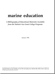 marine education - the National Sea Grant Library