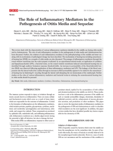The Role of Inflammatory Mediators in the Pathogenesis of Otitis