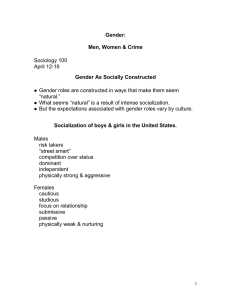Week 14 Gender and Crime - University of Hawaii at Hilo