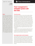 Power Management in Embedded Systems with