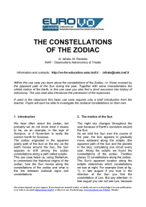 THE CONSTELLATIONS OF THE ZODIAC G. Iafrate, M. Ramella
