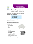 Saline Compresses for Radiation Skin Reactions