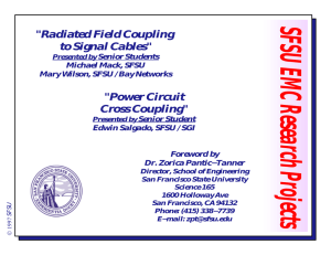 EMC Research Projects - Radiated Field Coupling to Signal Cables