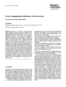 On the computational architecture of the neocortex