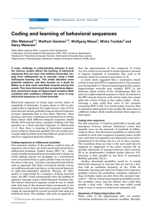 Coding and learning of behavioral sequences