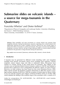 Submarine slides on volcanic islands - a source for