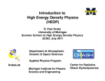 Introduction to High Energy Density Physics