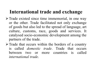 International trade and exchange