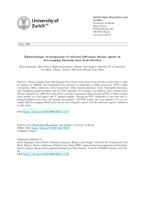 Epizootiologic investigations of selected infectious disease