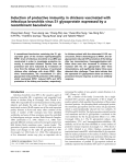 Induction of protective immunity in chickens vaccinated with