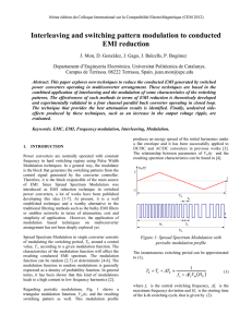 Interleaving and switching pattern modulation to conducted EMI