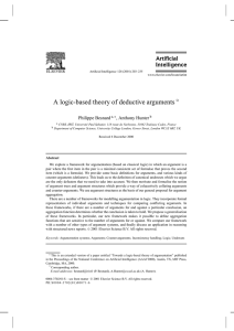 A logic-based theory of deductive arguments