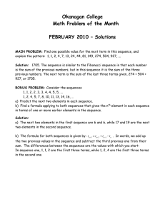 February 2010 Problem of the Month Solution