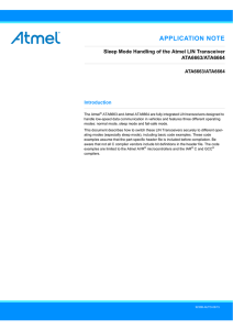 Sleep Mode Handling of the Atmel LIN Transceiver ATA6663/ATA6664