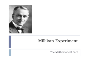 Millikan Experiment