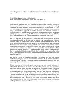 Establishing minimum and maximum freshwater inflows to the