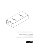 Single Motor Low Voltage Control System - Da-Lite