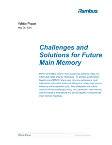 Challenges and Solutions for Future Main Memory