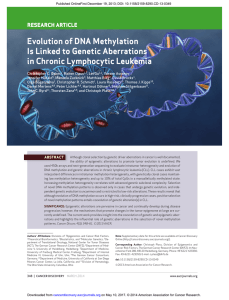 Evolution of DNA Methylation Is Linked to Genetic Aberrations in