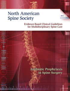 Antibiotic Prophylaxis - North American Spine Society