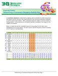 Determining a Consensus Sequence Activity Key