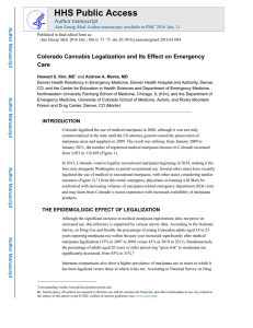 Colorado Cannabis Legalization and Its Effect on Emergency Care