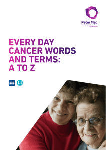 every day cancer words and terms: a to z