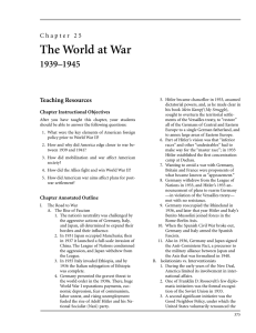 Chapter 25 The World at War