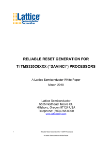 Reset Generation for TI DSP Processor WP