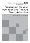 Preparation for your operation and Theatre Direct Admission (pdf