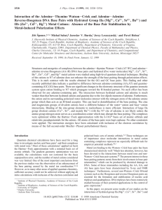 Interaction of the Adenine-Thymine Watson