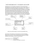 FOOD MICROBIOLOGY- ITS ORIGINS AND SCOPE