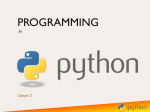 Python Lesson 2