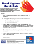 Hand Hygiene Quick Quiz - Minnesota Department of Health