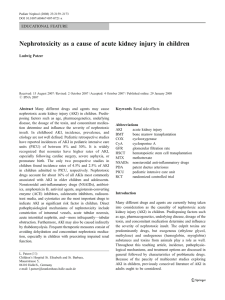Nephrotoxicity as a cause of acute kidney injury in children