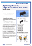 Series 119 - High Voltage Micro SIL Reed Relays