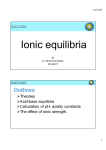 2 Ionic equilibria - University of Basrah