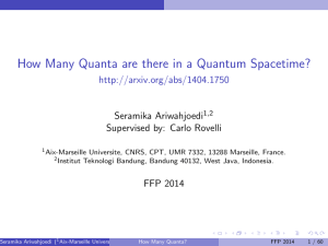How Many Quanta are there in a Quantum Spacetime?