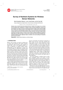 Survey of Hardware Systems for Wireless Sensor Networks