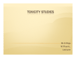 TOXICITY STUDIES