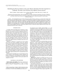 Identifying the Reservoir Hosts of the Lyme Disease