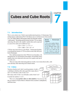 Cubes and Cube Roots