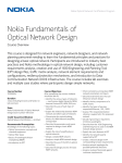 Nokia Fundamentals of Optical Network Design