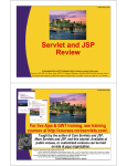 Servlet and JSP Review - Custom Training Courses