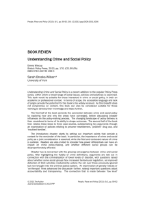 BOOK REVIEW Understanding Crime and Social Policy